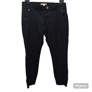 Banana Republic Sloan Womens Size 8 Low-Rise Slim Stretch Black Zip Ankle Pants